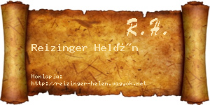 Reizinger Helén névjegykártya